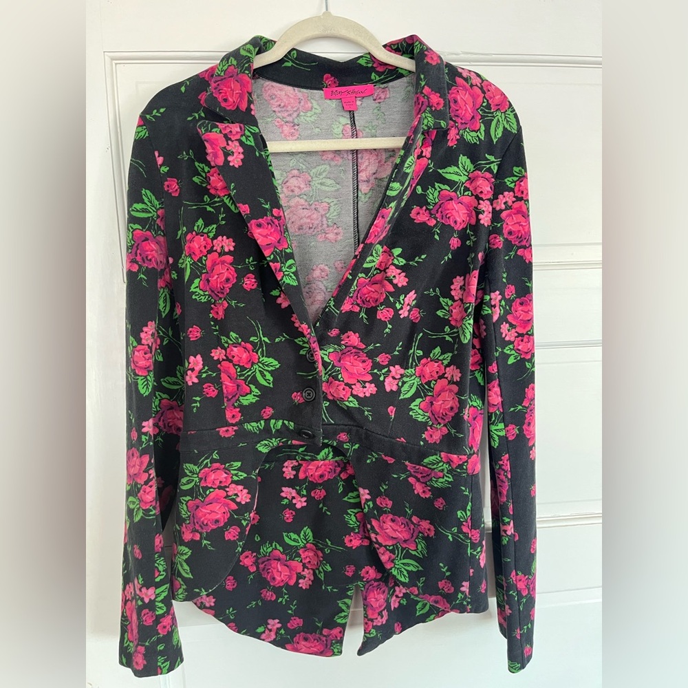 Betsy Johnson floral blazer